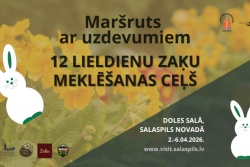 Atpūtas un ceļojumu piedāvājumi 31.03.2026 - 06.04.2026 Lieldienu zaķu meklēšanas ceļš Doles salā Salaspils novada TIC